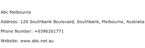 Abc Melbourne Address Contact Number
