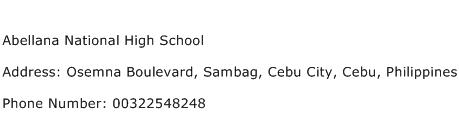 Abellana National High School Address Contact Number