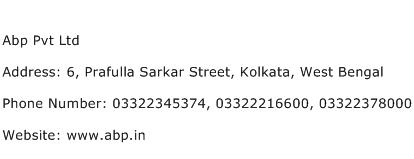Abp Pvt Ltd Address Contact Number