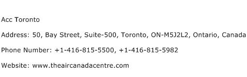 Acc Toronto Address Contact Number