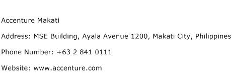 Accenture Makati Address Contact Number