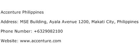 Accenture Philippines Address Contact Number