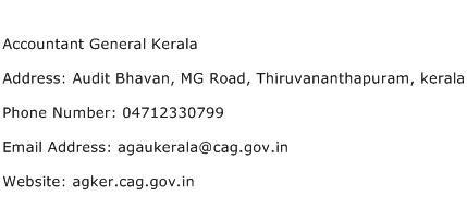 Accountant General Kerala Address Contact Number