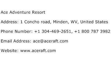 Ace Adventure Resort Address Contact Number