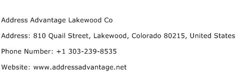 Address Advantage Lakewood Co Address Contact Number