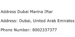 Address Dubai Marina Iftar Address Contact Number