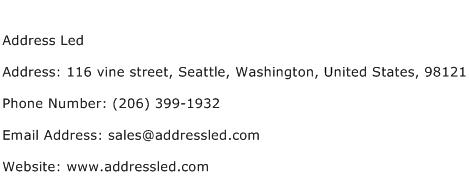 Address Led Address Contact Number