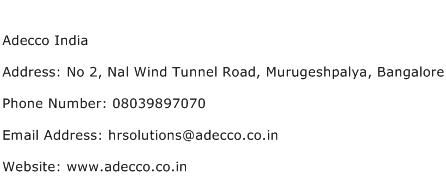 Adecco India Address Contact Number
