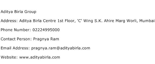 Aditya Birla Group Address Contact Number