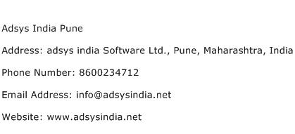 Adsys India Pune Address Contact Number