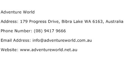 Adventure World Address Contact Number