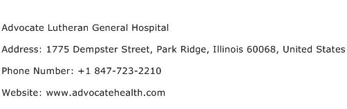 Advocate Lutheran General Hospital Address Contact Number