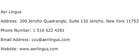 Aer Lingus Address Contact Number