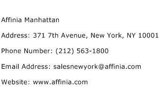 Affinia Manhattan Address Contact Number