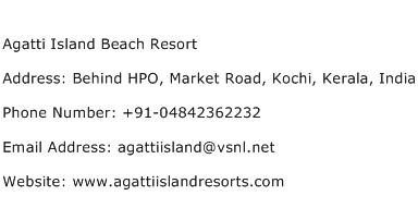Agatti Island Beach Resort Address Contact Number