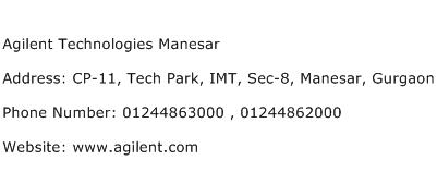 Agilent Technologies Manesar Address Contact Number
