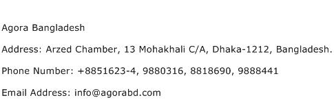 Agora Bangladesh Address Contact Number