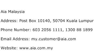 Aia Malaysia Address Contact Number