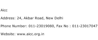 Aicc Address Contact Number