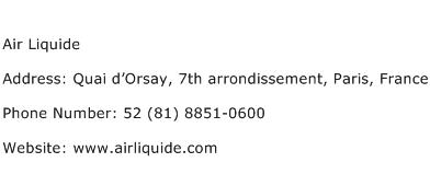 Air Liquide Address Contact Number