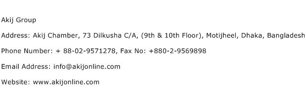 Akij Group Address Contact Number