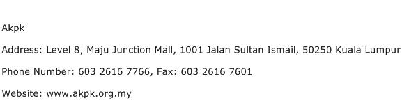 Akpk Address, Contact Number of Akpk