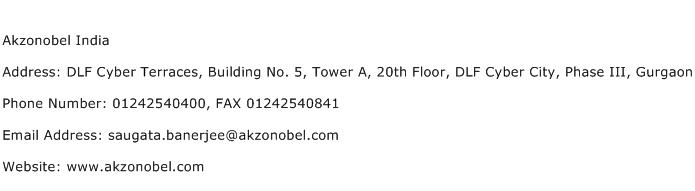 Akzonobel India Address Contact Number
