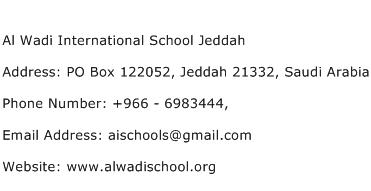 Al Wadi International School Jeddah Address Contact Number