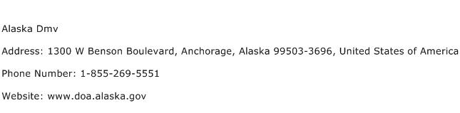 Alaska Dmv Address Contact Number