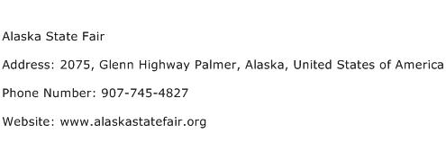 Alaska State Fair Address Contact Number