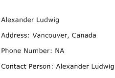 Alexander Ludwig Address Contact Number