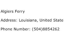 Algiers Ferry Address Contact Number