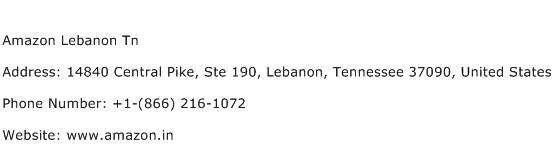 Amazon Lebanon Tn Address Contact Number