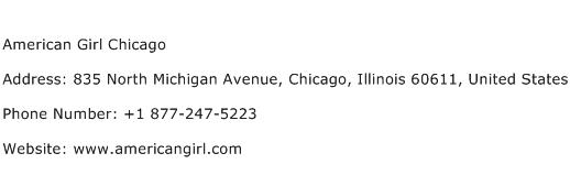 American Girl Chicago Address Contact Number
