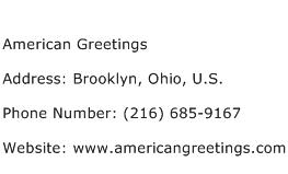 American Greetings Address Contact Number