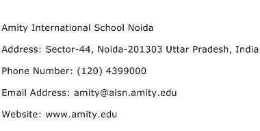 Amity International School Noida Address Contact Number
