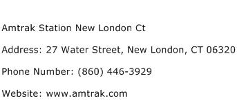 Amtrak Station New London Ct Address Contact Number