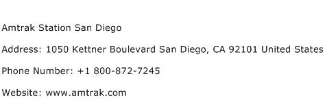 Amtrak Station San Diego Address Contact Number