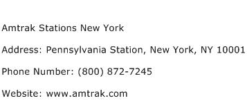 Amtrak Stations New York Address Contact Number