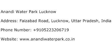 Anandi Water Park Lucknow Address Contact Number