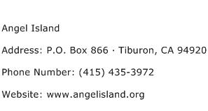 Angel Island Address Contact Number