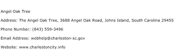 Angel Oak Tree Address Contact Number