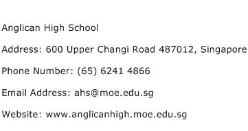 Anglican High School Address Contact Number