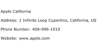 Apple California Address Contact Number