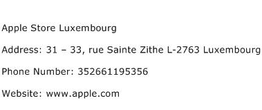 Apple Store Luxembourg Address Contact Number