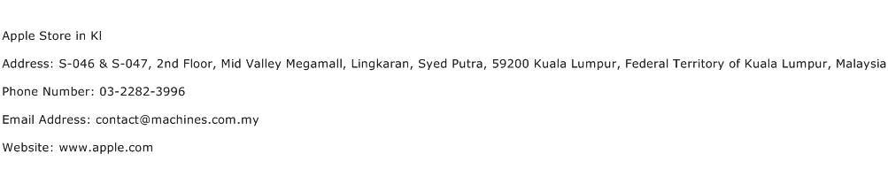 Apple Store in Kl Address Contact Number