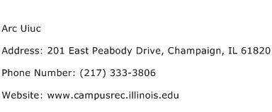 Arc Uiuc Address Contact Number