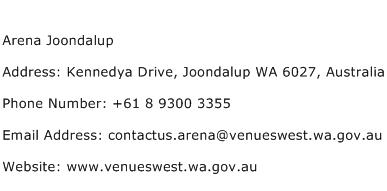 Arena Joondalup Address Contact Number