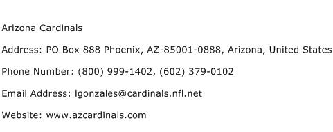Arizona Cardinals Address Contact Number