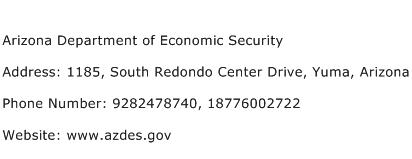Arizona Department of Economic Security Address Contact Number